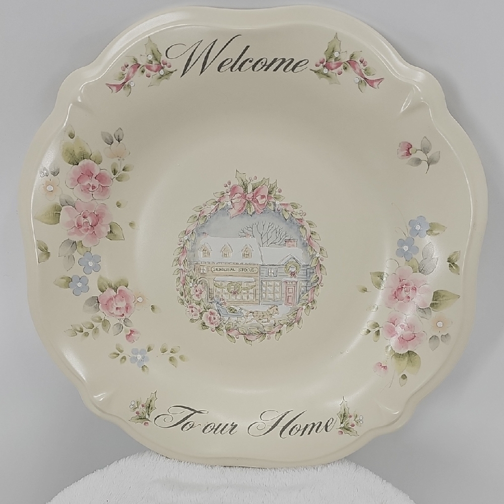 Pfalzgraff Vintage Tea Rose Holiday Collection Platter Plate